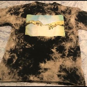 Acid washed Michelangelo graphic tee